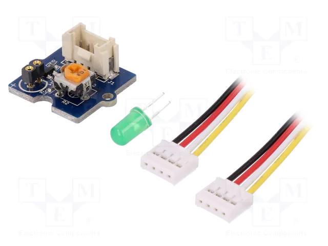 LED; module; Grove; LED diode 5mm green; 3.3÷5VDC; screw; green SEEED STUDIO SEEED-104030007