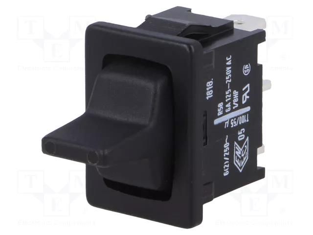 Switch: toggle; Pos: 3; SP3T; ON-OFF-ON; 6A/250VAC; 1818; -20÷100°C Marquardt 1818.1102
