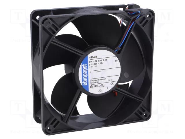 Fan: DC; axial; 24VDC; 119x119x38mm; 240m3/h; 50dBA; ball; 4300rpm EBM-PAPST 4414H