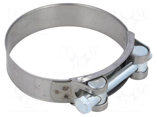 T-bolt clamp; W: 24mm; Clamping: 86÷91mm; chrome steel AISI 430; S MPC INDUSTRIES MPC-S2086