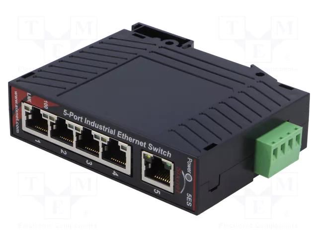 Switch Ethernet; Number of ports: 5; 10÷30VDC; RJ45; IP30 RED LION SL-5ES-1