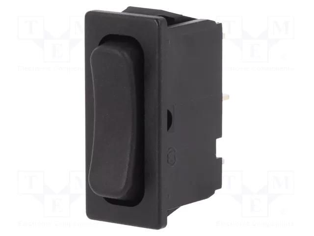 ROCKER; SPDT; Pos: 3; ON-OFF-ON; 6A/250VAC; black; IP40; none; 1838 Marquardt 1838.1502