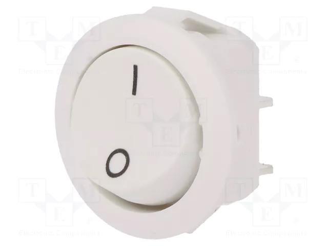 ROCKER; SPST; Pos: 2; ON-OFF; 12A/250VAC; white; IP40; none; 1881 Marquardt 1881.1105