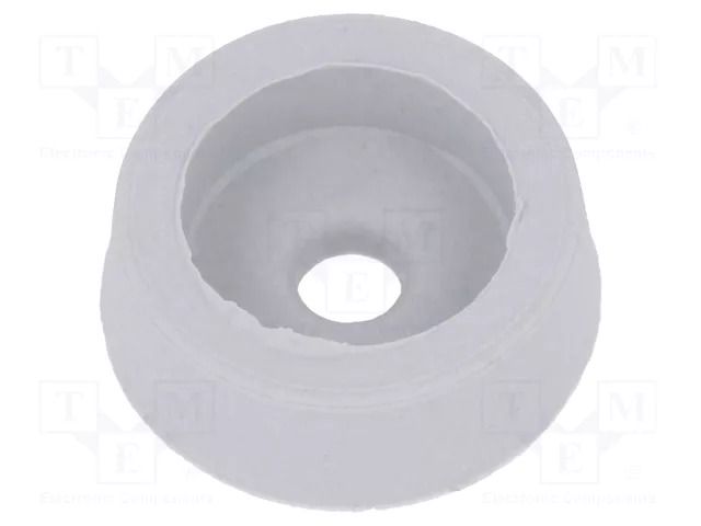 Foot; H: 5mm; grey; ABS; Dim: Ø14mm; Ømount.hole: 2.9mm MASZCZYK KM-FI1-GY-ABS