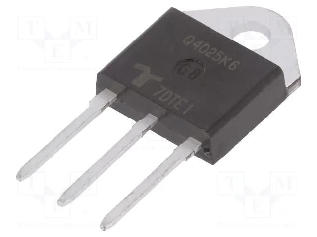 Triac; 400V; 25A; TO218AC-ISO; Igt: 80mA LITTELFUSE Q4025K6TP-LF