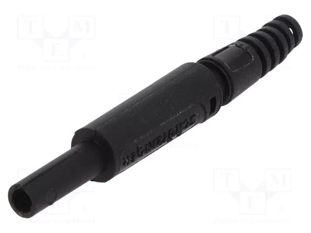 Connector: 2mm banana; plug; 10A; 600VDC; black; nickel plated SCHÜTZINGER SFK7997CNIOK05-SW