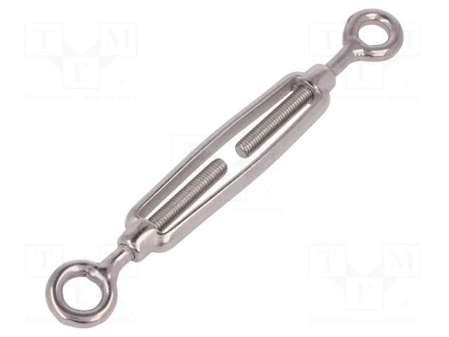 Turnbuckle; acid resistant steel A4; for rope; eye/ eye; 8mm KRAFTBERG SCI-A-M5-A4