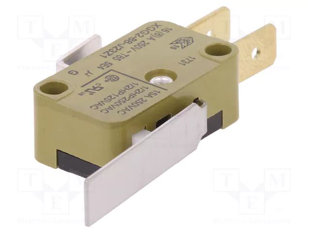 Microswitch SNAP ACTION; 16A/250VAC; with lever; SPDT; ON-(ON) SAIA-BURGESS XGG2-88-J23