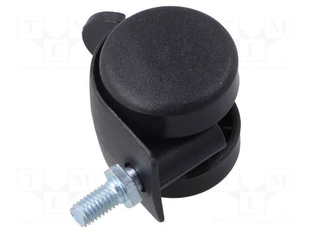 Furniture wheel; Ø: 40mm; H: 44mm; torsional with lock,with lever COLSON BPN-040-M8X15