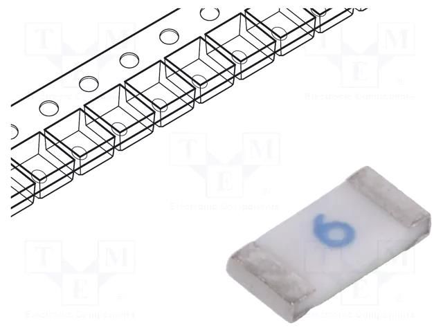 Fuse: fuse; 6A; 125VAC; 63VDC; quick blow; ceramic; SMD; C1F; 1206 BEL FUSE C1F-6