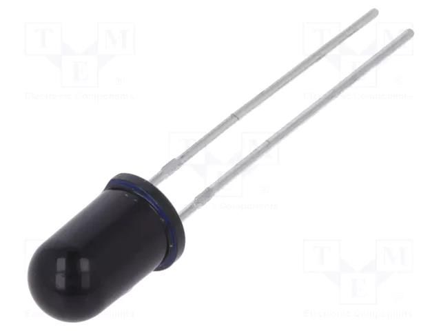 Photodiode; 5mm; THT; 880nm; 700÷1100nm; 20°; 1.3V; convex; black ONSEMI QSD2030F