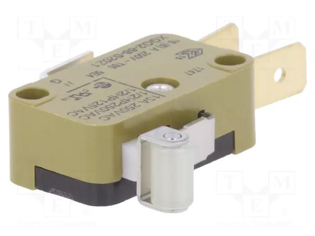 Microswitch SNAP ACTION; 16A/250VAC; with lever (with roller) SAIA-BURGESS XGG2-88-S20Z1