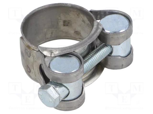 T-bolt clamp; W: 18mm; Clamping: 23÷25mm; chrome steel AISI 430; S MPC INDUSTRIES MPC-S2023
