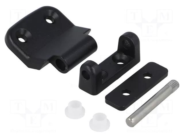 Hinge; Width: 48mm; zinc and aluminium alloy; black; H: 45mm RST ROZTOCZE 3.519.04.03
