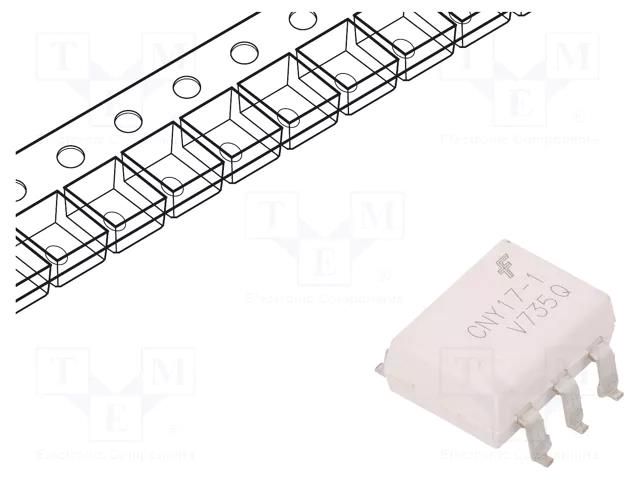 Optocoupler; SMD; Ch: 1; OUT: transistor; 4.17kV; Gull wing 6; CNY17 ONSEMI CNY171SR2VM