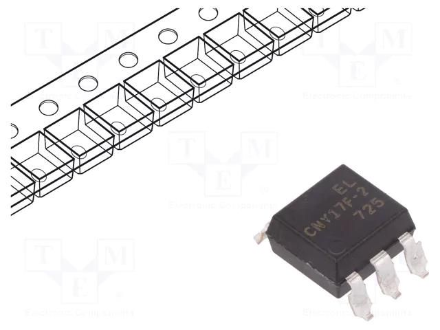 Optocoupler; SMD; Ch: 1; OUT: transistor; Uinsul: 5kV; Uce: 80V EVERLIGHT CNY17F-2STA