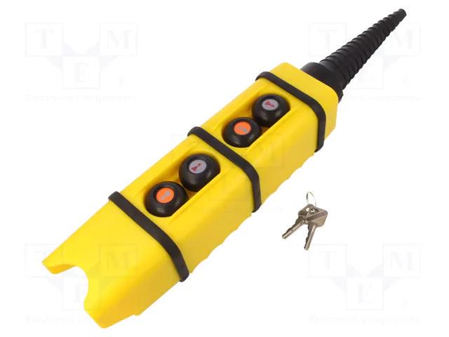 Control cassette; KS; No.of butt: 4; round,convex; IP65; -20÷70°C PROMET KS2-1-2