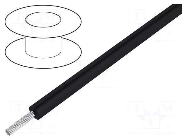 Wire; Lead Wire; stranded; Cu; EPDM; black; 1.5kV; -30÷90°C; 30.5m ALPHA WIRE 1632-BK005