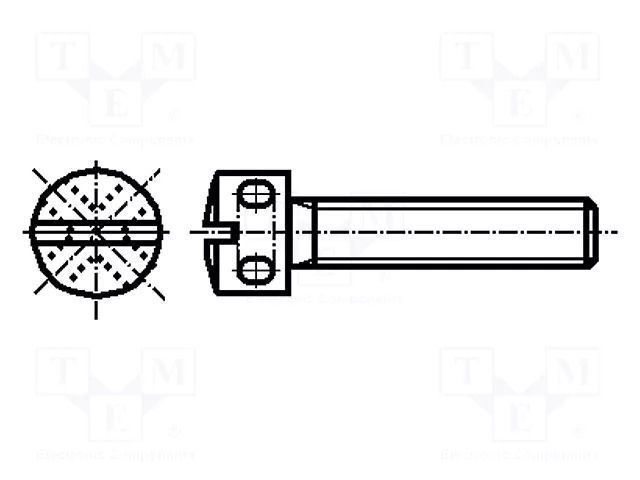 Screw; M4x12; 0.7; Head: drilled fillister head,cheese head; 1mm BOSSARD B4X12/BN408
