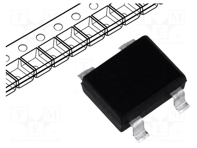 Bridge rectifier: single-phase; 20V; If: 1A; Ifsm: 40A; SO-DIL; SMT DIOTEC SEMICONDUCTOR CS10S-DIO