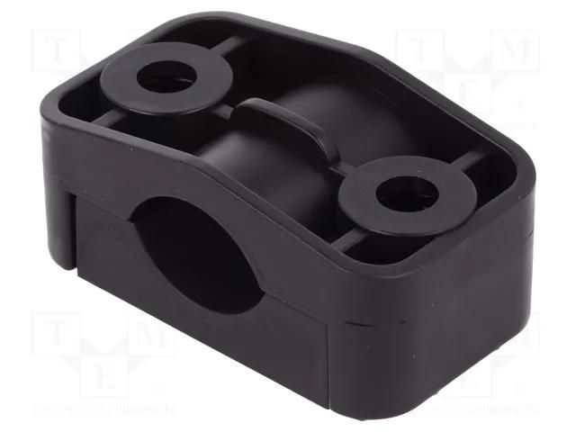 Fixing clamp; Cable P-clips; ØBundle : 17÷27mm; polyamide; black RST ROZTOCZE 4.460.001