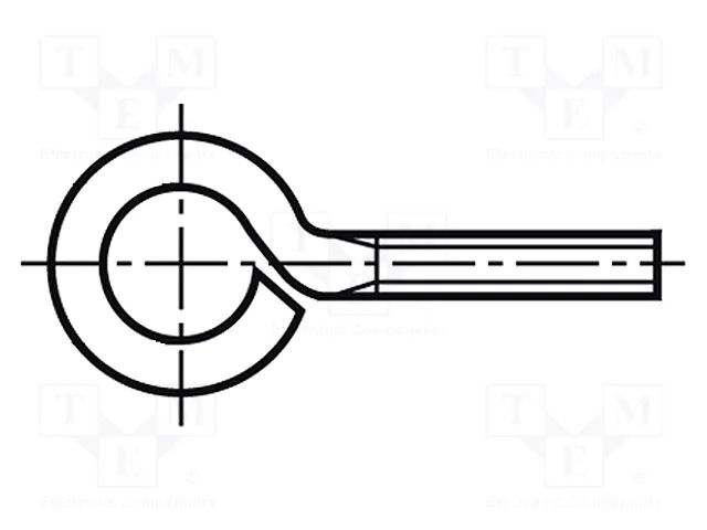 Hook; ring; M10x100; 1.5; steel; zinc; 14mm BOSSARD B10X100/BN1006
