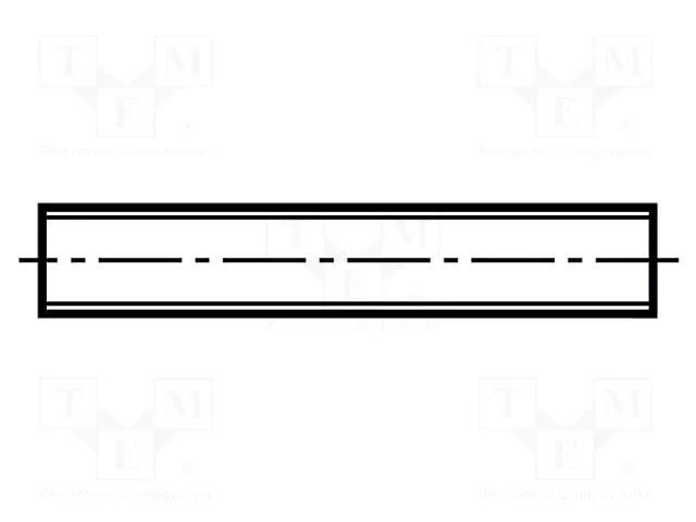 Threaded rod; M2.5; steel; zinc; DIN 975 BOSSARD B2.5/BN419
