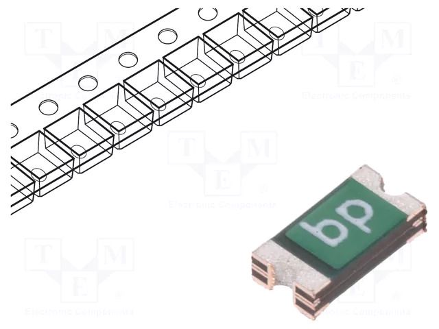 Fuse: PTC polymer; 750mA; Imax: 100A; SMD; 0ZCJ; 1206 BEL FUSE 0ZCJ0075AF2E