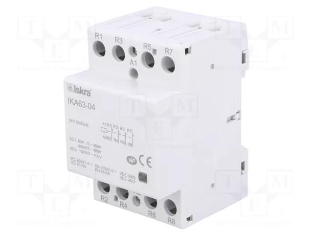 Contactor: 4-pole installation; 63A; 24VAC; NC x4 ISKRA IKA63-04/24V