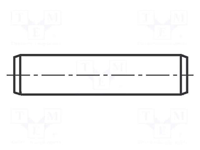 Cylindrical stud; steel; BN 1208; Ø: 2mm; L: 4mm BOSSARD B2X4/BN1208