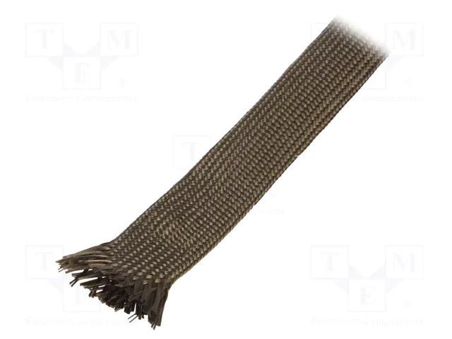 Insulating tube; basalt fiber; khaki; -260÷560°C; Øint: 18mm; TBA FAVIER TBA-18-KH-10