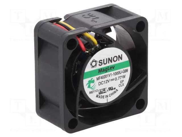 Fan: DC; axial; 12VDC; 40x40x20mm; 15.04m3/h; 25.5dBA; Vapo; 7000rpm SUNON MF40201V1-G99-A