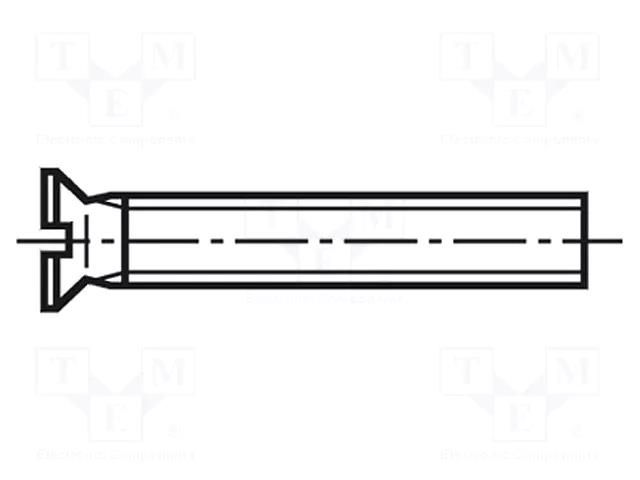 Screw; M5x12; 0.8; Head: countersunk; slotted; 1mm; steel; zinc BOSSARD B5X12/BN373