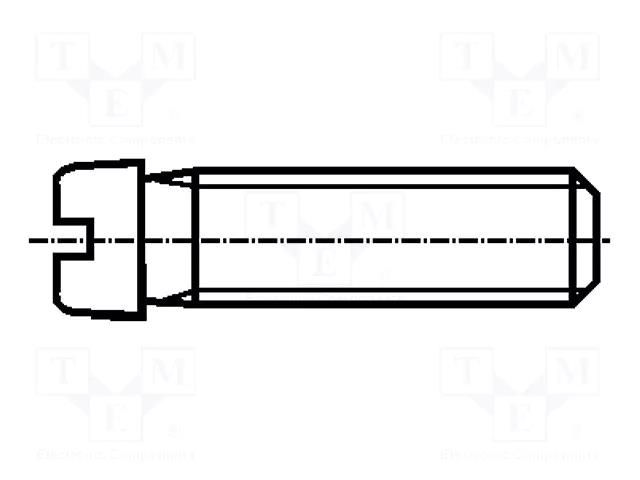 Screw; M2.5x4; 0.45; Head: cheese head; slotted; 0.6mm; steel; zinc BOSSARD B2.5X4/BN404