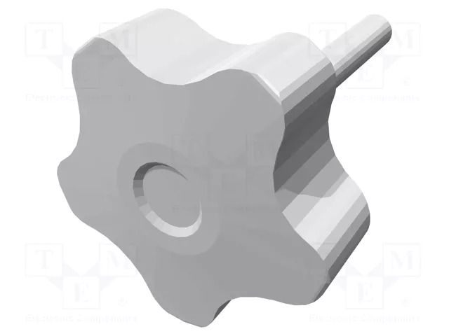 Knob; Ø: 50mm; Ext.thread: M8; 50mm; H: 32mm; technopolymer PP ELESA+GANTER VCT.50P-M8X50-C9