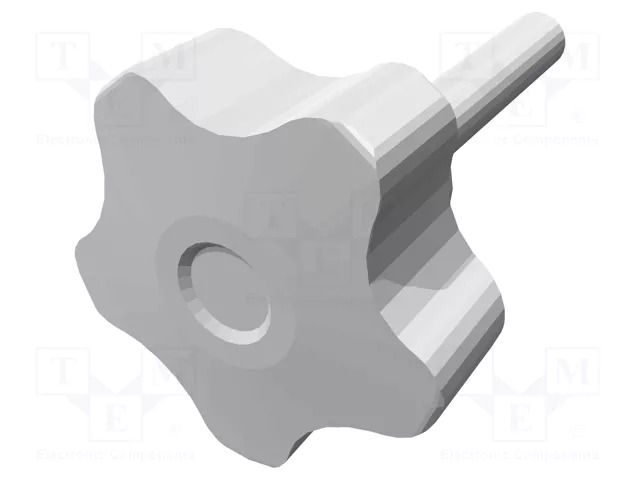 Knob; Ø: 40mm; Ext.thread: M8; 45mm; H: 27mm; technopolymer PP ELESA+GANTER VCT.40P-M8X45-C4