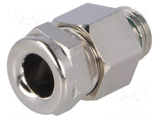 Cable gland; M8; 1; IP68; brass; Body plating: nickel; SKINDICHT® LAPP SKINDI-MINI-M8FKM