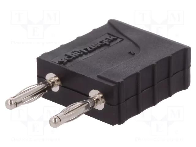 Connector: 2mm banana; stackable safety shunt; 12A; 33VAC; 70VDC SCHÜTZINGER KURZ102IGMBNI-SW