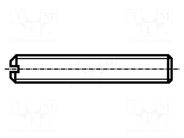 Screw; M2.5x4; 0.45; Head: without head; slotted; 0.4mm; steel; zinc BOSSARD B2.5X4/BN427