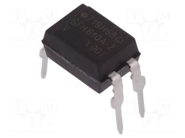 Optocoupler; THT; Ch: 1; OUT: transistor; Uinsul: 5.3kV; Uce: 70V VISHAY SFH610A-2X001