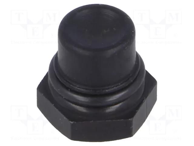 Button; -40÷85°C; silicone; Actuator colour: black APEM U1320