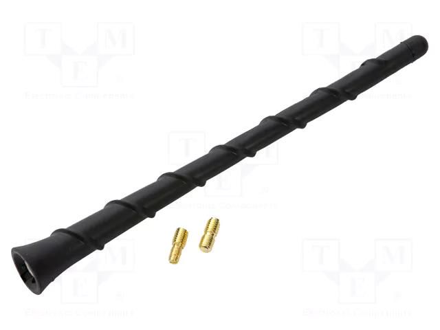 Antenna mast; 0.2m; M5,UNF 10-32; black PER.PIC. A00120