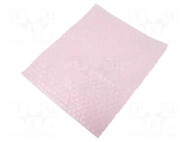 Protection bag; ESD; L: 300mm; W: 250mm; Thk: 55um; polyetylene; pink EUROSTAT GROUP ERS-200216004