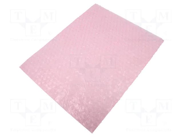 Protection bag; ESD; L: 375mm; W: 300mm; Thk: 55um; polyetylene; pink EUROSTAT GROUP ERS-200216005