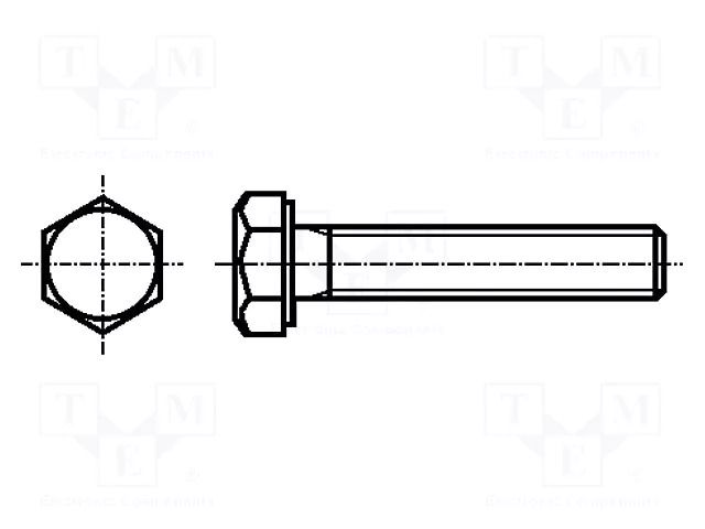 Screw; M3x20; 0.5; Head: hexagonal; polyamide; DIN 933 BOSSARD B3X20/BN80