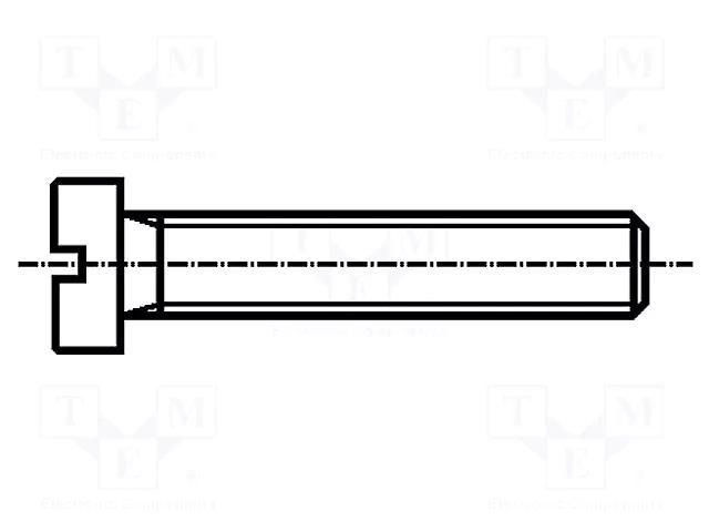 Screw; M1.2x5; 0.25; Head: cheese head; slotted; steel; DIN 84A BOSSARD B1.2X5/BN402