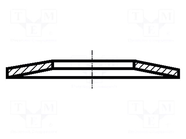 Washer; disk spring,spring; D=12mm; h=0.85mm; stainless steel BOSSARD B12/6.2/0.5/BN838