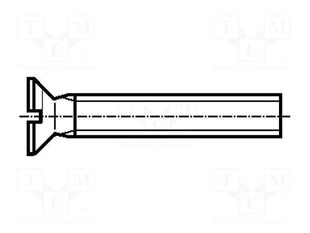 Screw; M6x30; 1; Head: countersunk; slotted; 1.6mm; polyamide; white BOSSARD B6X30/BN1066