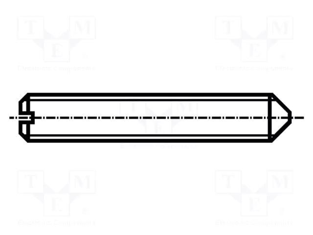 Screw; M2.5x6; 0.45; Head: without head; slotted; 0.4mm; DIN 553 BOSSARD B2.5X6/BN665