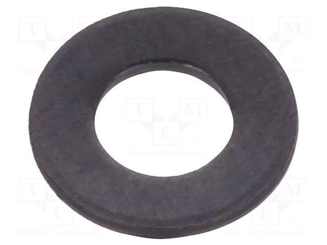 Washer; round; M3; D=7mm; h=0.5mm; steel; Plating: black finish BOSSARD B3/BN14683